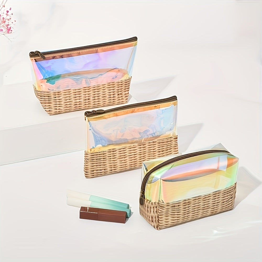 Clear Laser Travel Toiletry Bag Zipper Pencil Case