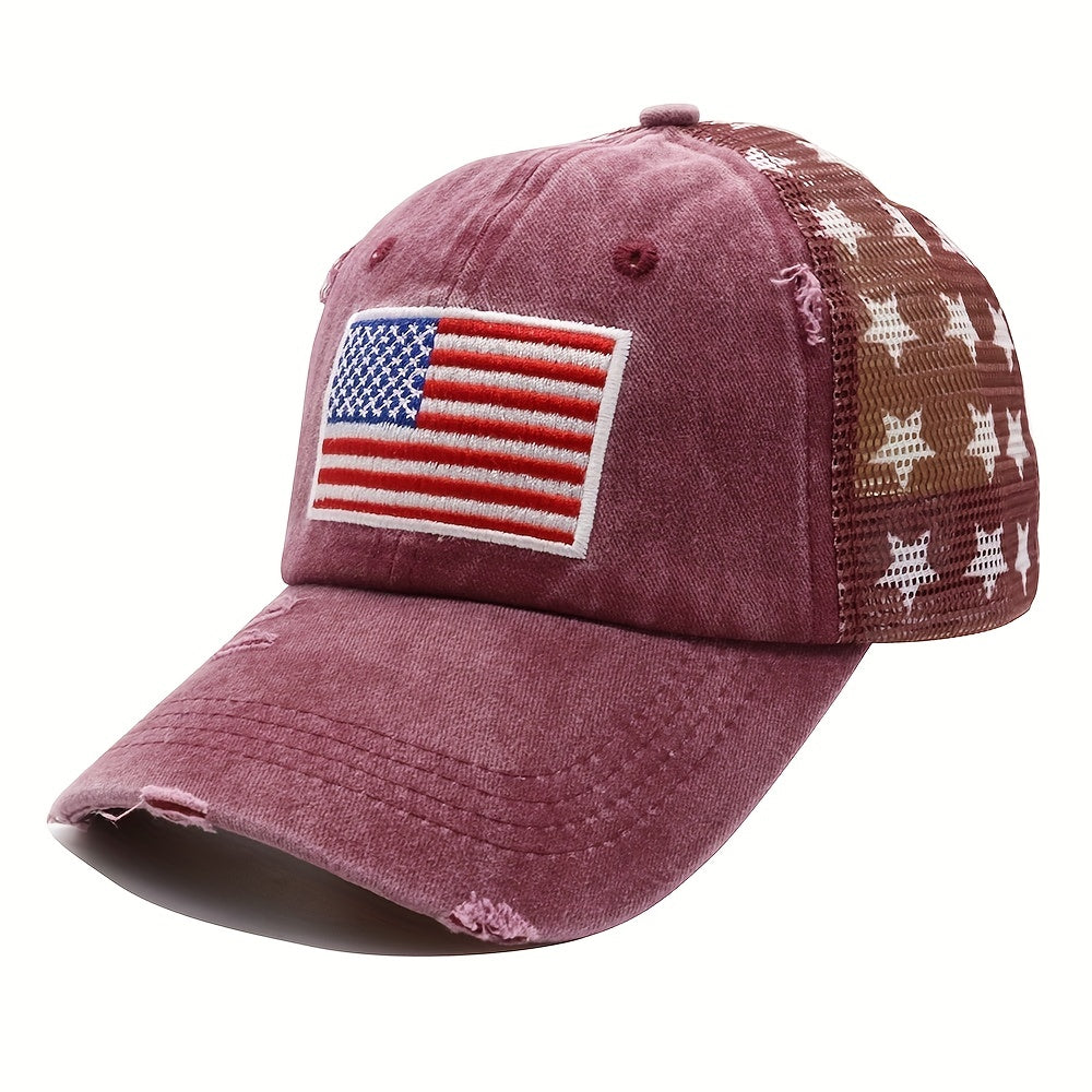 Embroidered Mesh Hat Classic Cap For Men Women