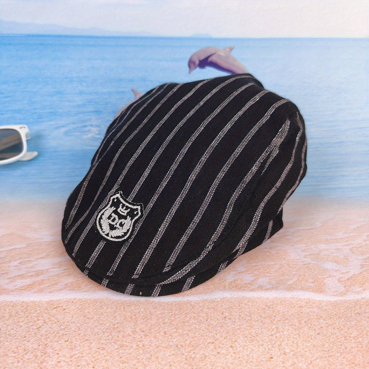 Striped Forward Hat Duck Tongue Hat For Boys
