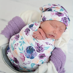 Newborn Photo Props Set Baby Stretch Sleeping Bag Hats Hairband