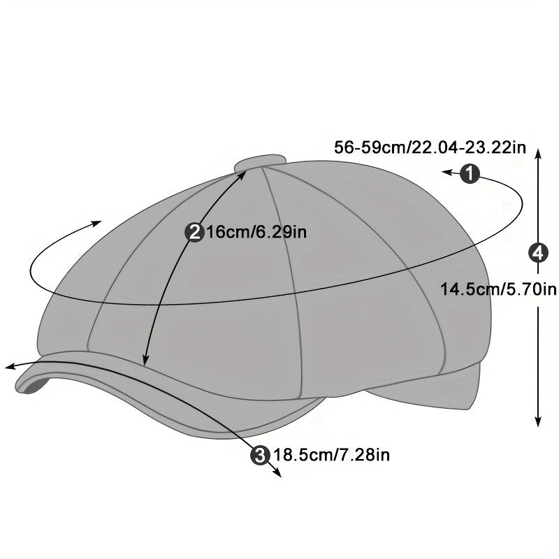 Men's Linen Breathable Newsboy Cap