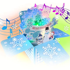 Christmas Happy Music & Lights Santa Tree Snowflakes Night Blessings