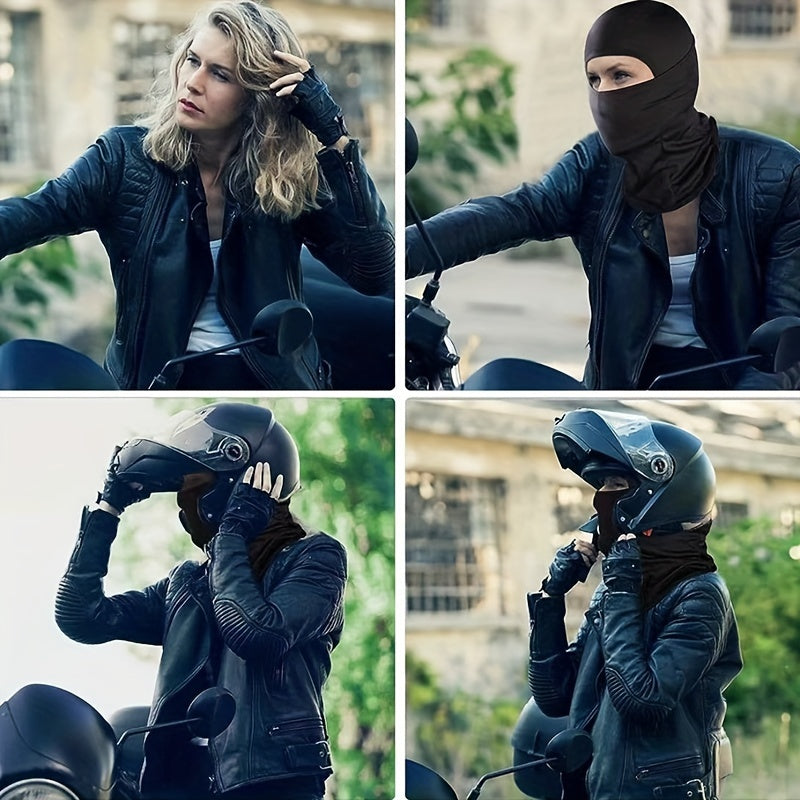 Distressed Windproof Knitted Balaclava for Outdoor Activities