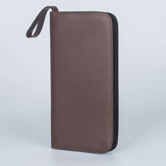 36 Slots Leather Pen Case Coffee Holder Pencil Bag Fits Various Size Gift Pen