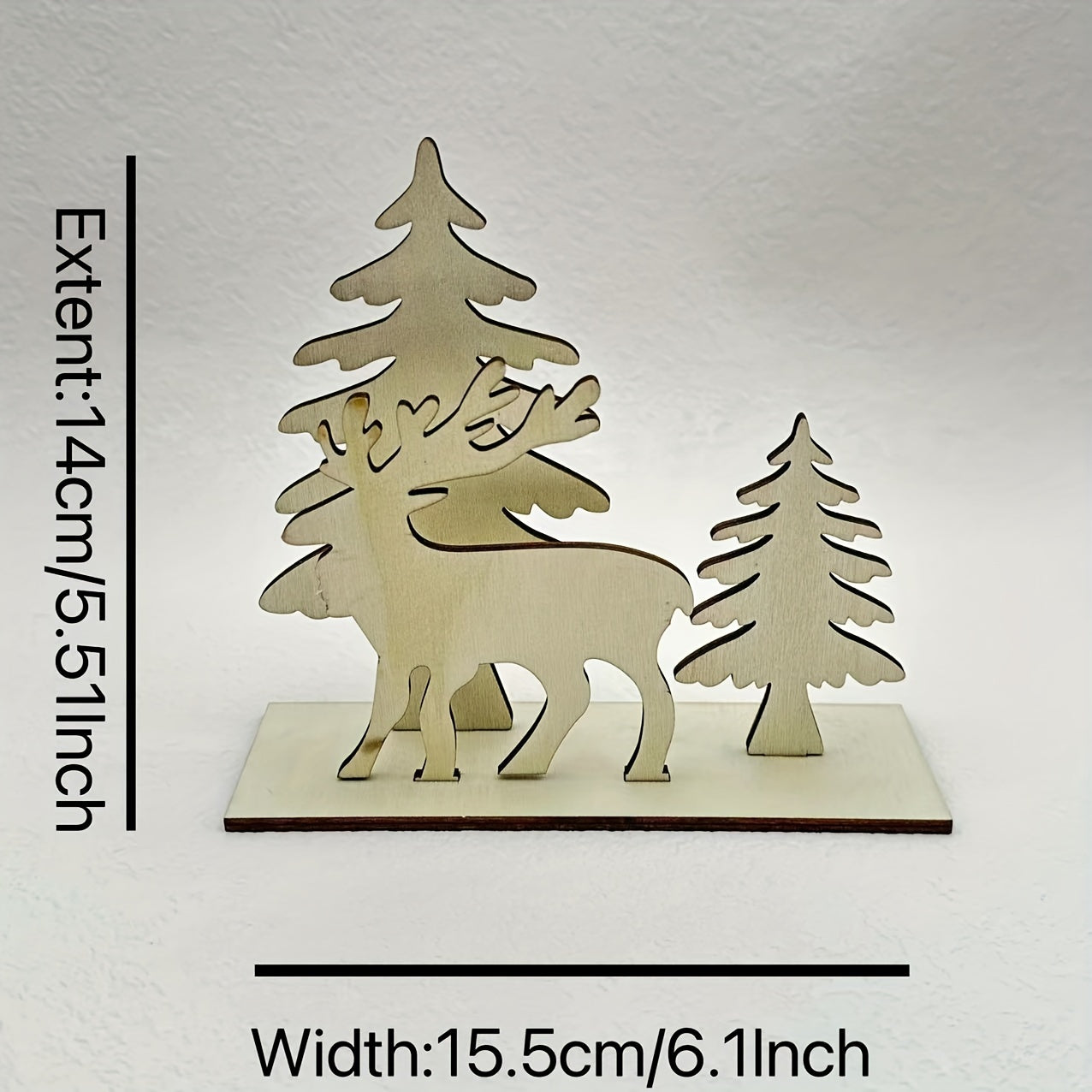 DIY Santa Deer Wooden Crafts Home Decoration Supplies
