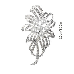 Women's Flower Brooch Pin Girls Wedding Garment Ornament