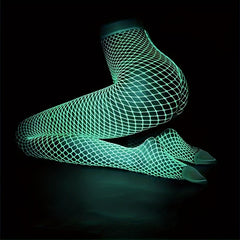  Glow In The Dark Fishnet Tights for Women 0XL-2XL