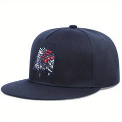 Unisex Sunshade Adjustable Baseball Cap with Indian Embroidery