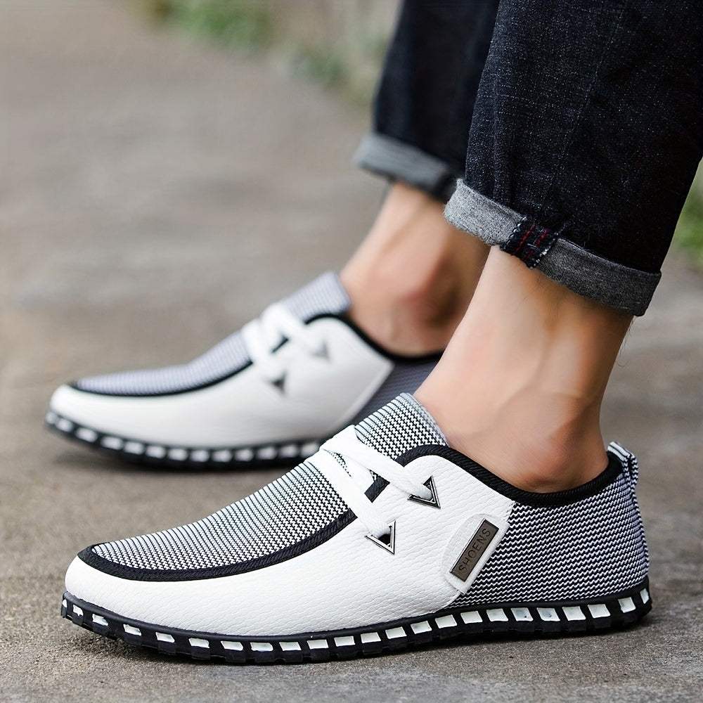 Men's Lace up 2 eye Shoes Breathable Non slip Shoes Men's Shoes