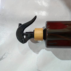 Brown Empty Spray Bottle Pump Cleaning Agent Hand Buckle Plastic Bottle