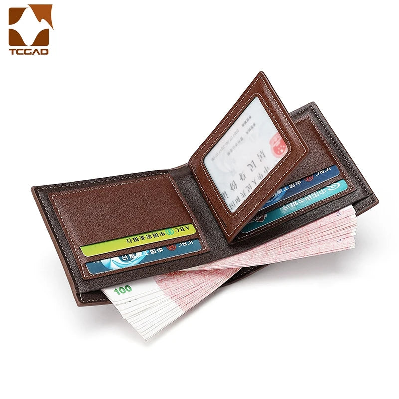 Men's Vintage Small Wallet Dollar PU Leather Billetera