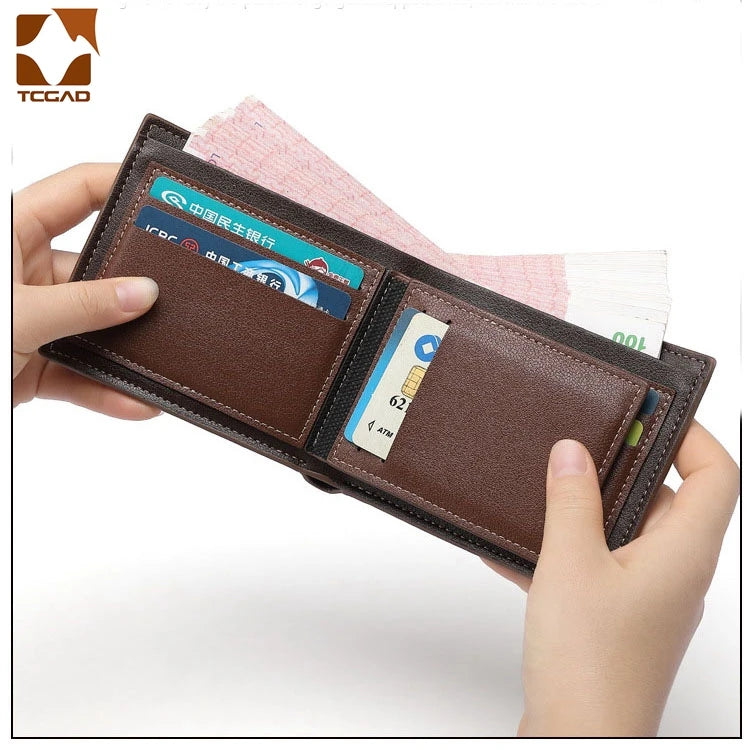 Men's Vintage Small Wallet Dollar PU Leather Billetera