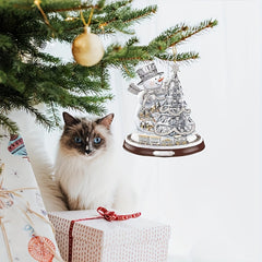 Christmas Tree Snowman Crystal Tree Hanging Ornaments Decoration