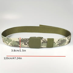 Men's Camo Casual Belt Outdoor Sports Durable Pants Jean Belt