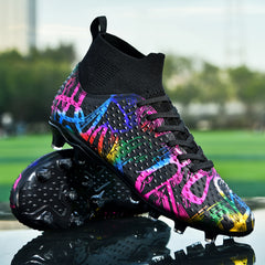 Boy's High Top Non Slip Football Cleat With Spikes