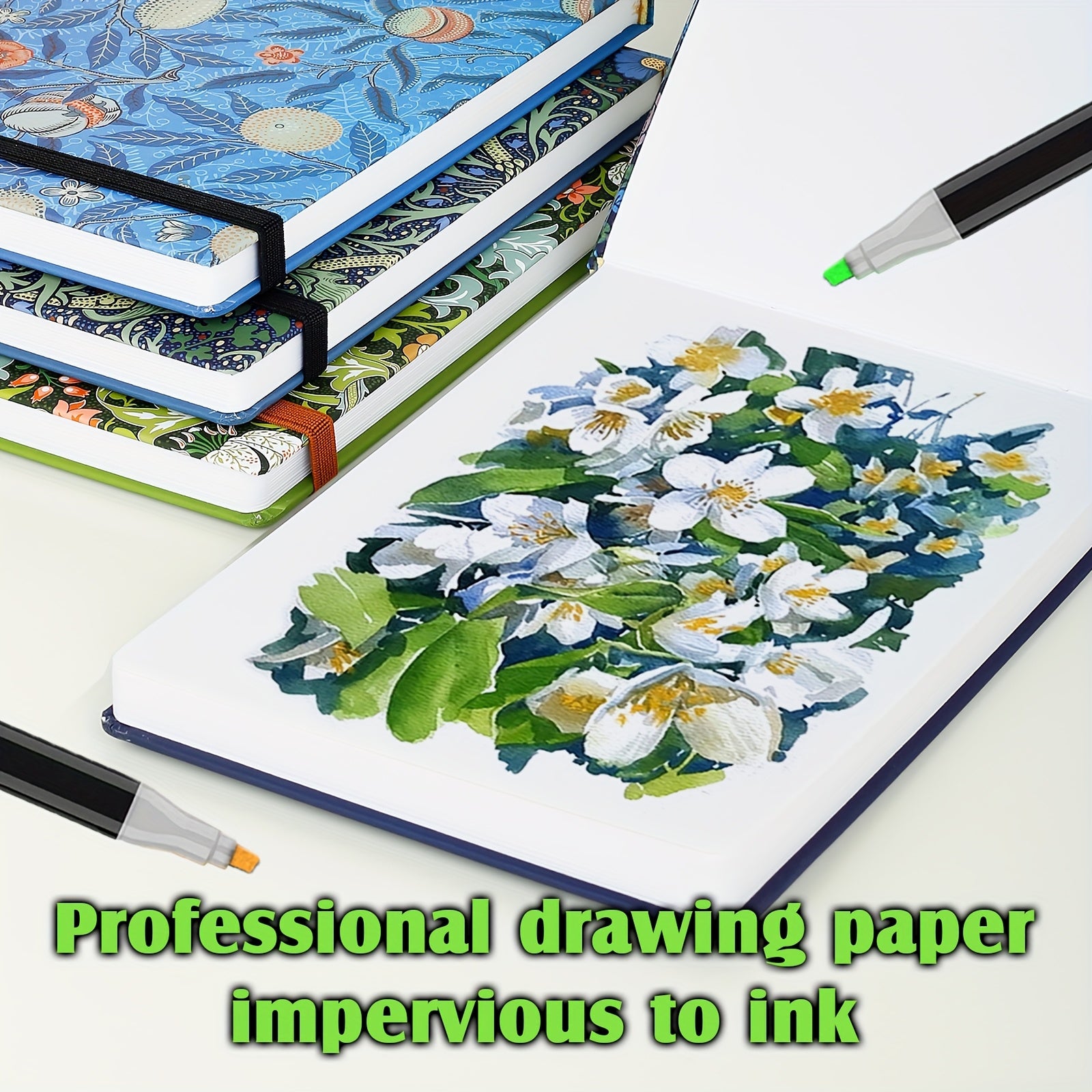 A5 Watercolor Sketchbook 100pg Hardcover Notebook Handpainted Journal