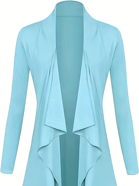  Open Front Long Sleeve Cardigan