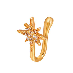 Men's Crown Shaped Nose Clip Inlaid Zircon Craft Party Gift