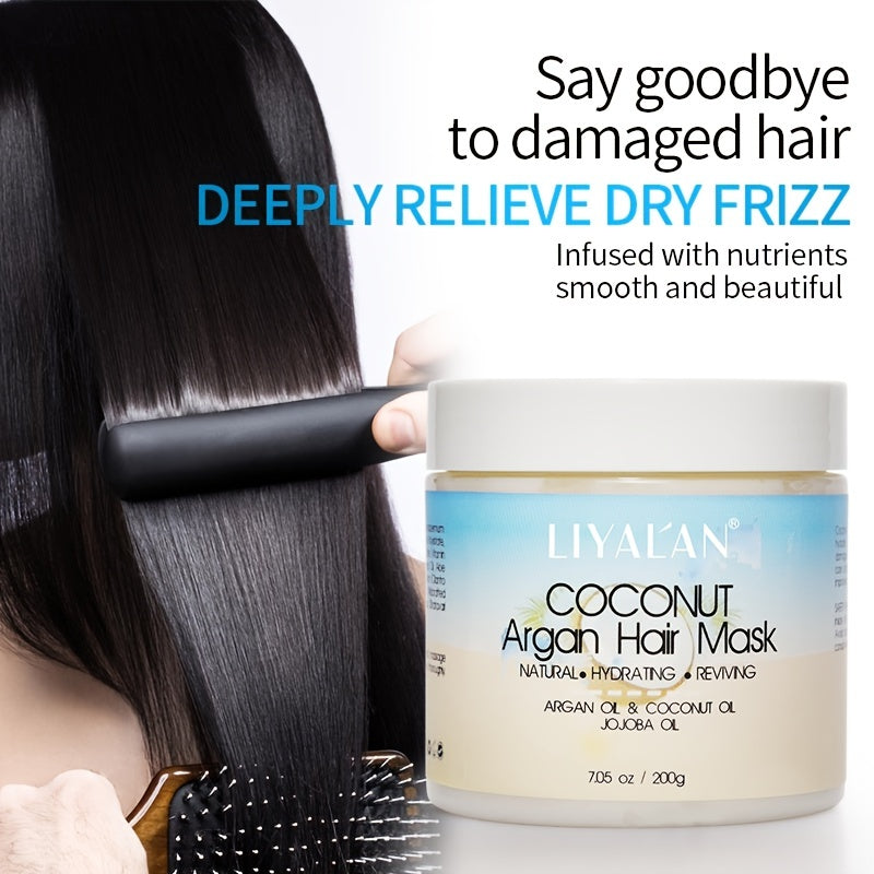 LIYALAN Argan Hair Mask Professional Moisturizing Repair 200g