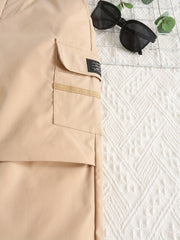 Boys Casual Cargo Pants Elastic Waist Jogger Pants