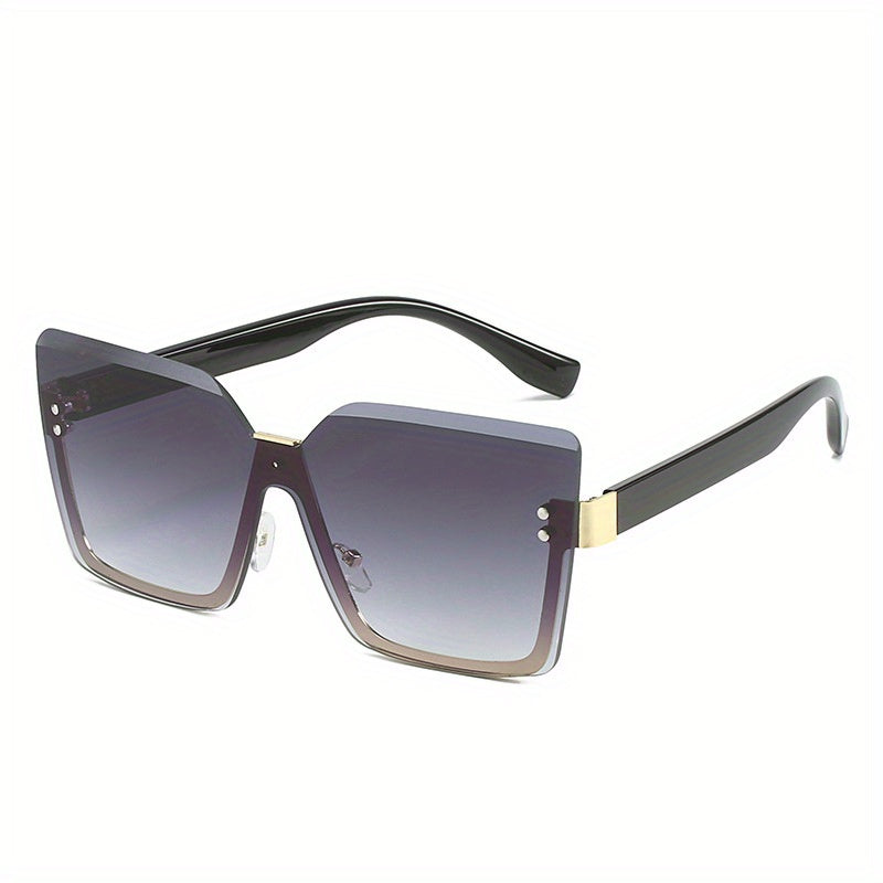 Y2K Style Rimless Oversized Sunglasses for Men