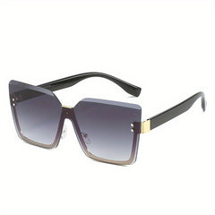 Y2K Style Rimless Oversized Sunglasses for Men