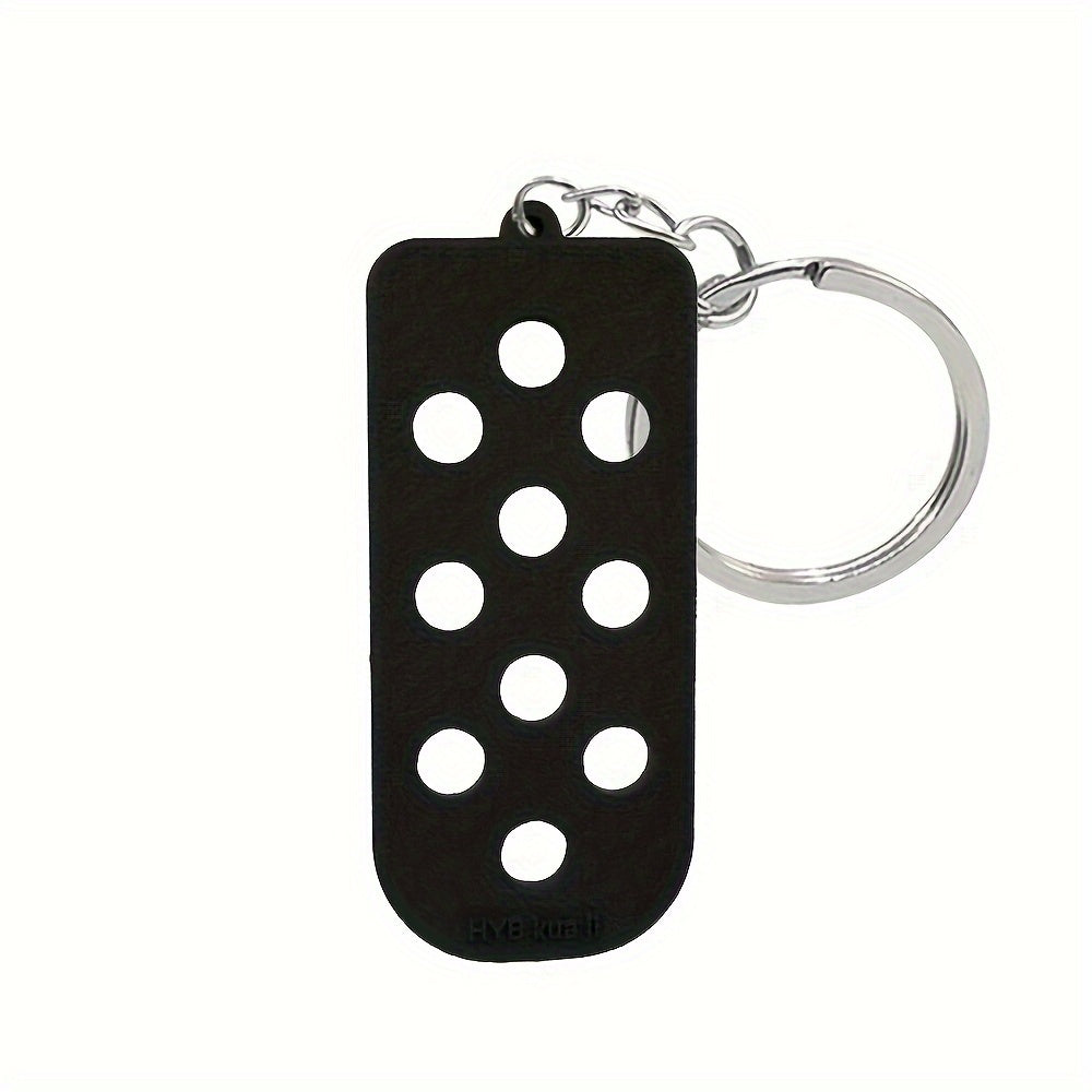 DIY Keychain Hole Plate Charm Pendant PVC Keychains Decorations