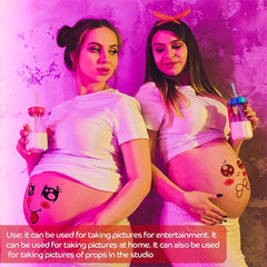 Maternity Pregnancy Belly Stickers Humorous Facial Expressions Photo Props