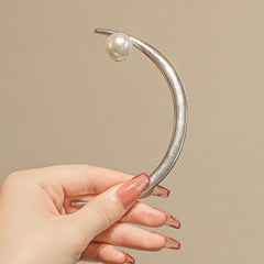 Moon Hairpin Flower Hair Pin Chignon Hair Clasp Girl Women Faux Pearl Hair Clip