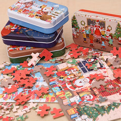 Christmas Wooden DIY Small Gift Children's Santa Claus Educational Puzzle Toys