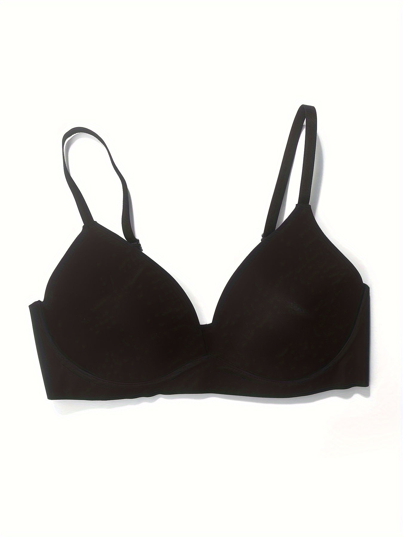 Solid T Shirt Bra Push Up Comfy & Breathable Women's Lingerie