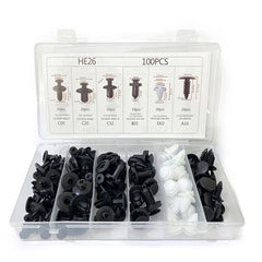 100pcs Nylon Car Interior Bumper Fixer Mudguard Set