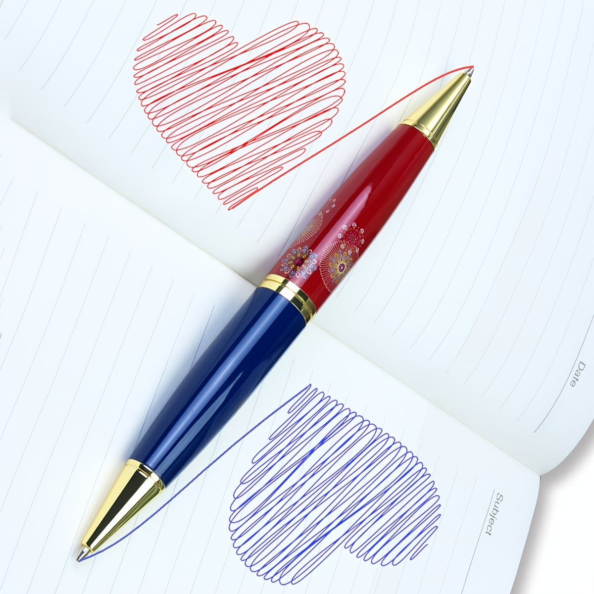 Thick Ballpoint Pen 2 Comfortable Writing Pens Metal Retractable