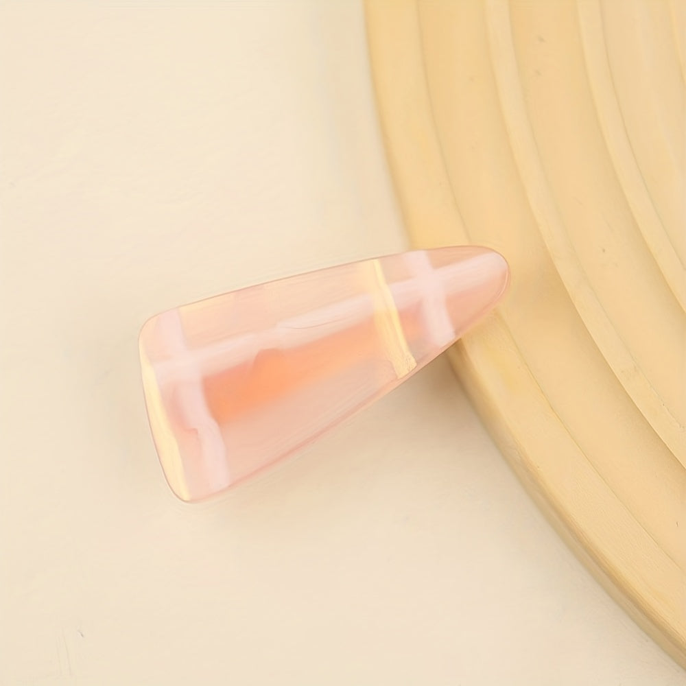 3pcs Jelly Pink Hair Clip Colorful Stripes Duck Billed Clip