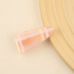 3pcs Jelly Pink Hair Clip Colorful Stripes Duck Billed Clip