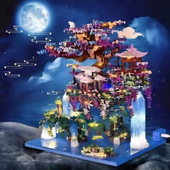 Creative Fairy Tower Handheld Building Blocks Toy ABS Material