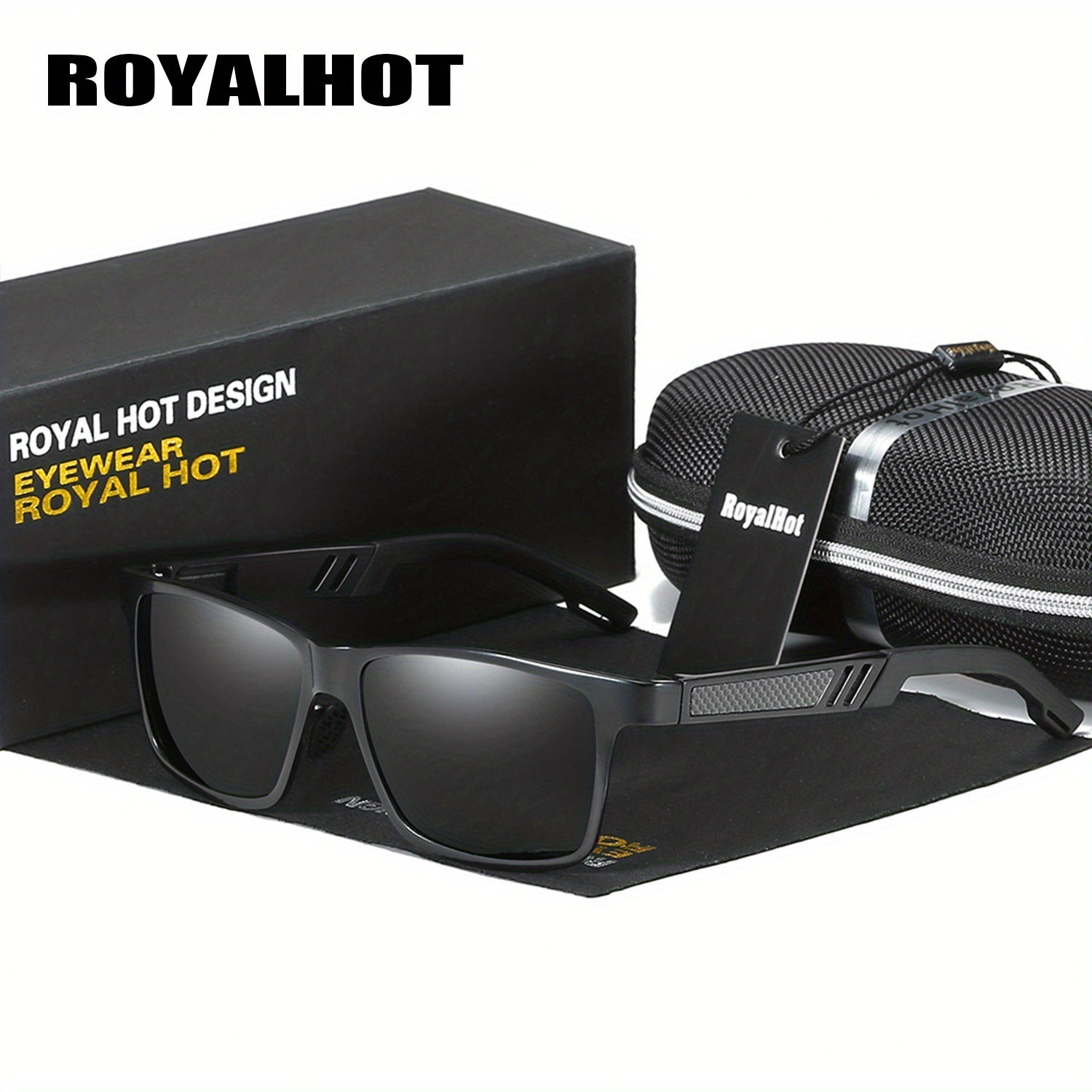 RoyalHot Men's Polarized Square Sunglasses for Driving Fishing Outdoor