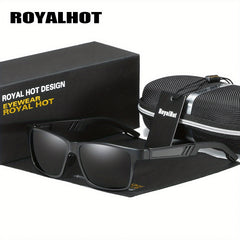 RoyalHot Men's Polarized Square Sunglasses for Driving Fishing Outdoor