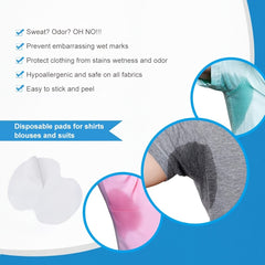 10 Pack Disposable Underarm Sweat Pads Unisex Men Women