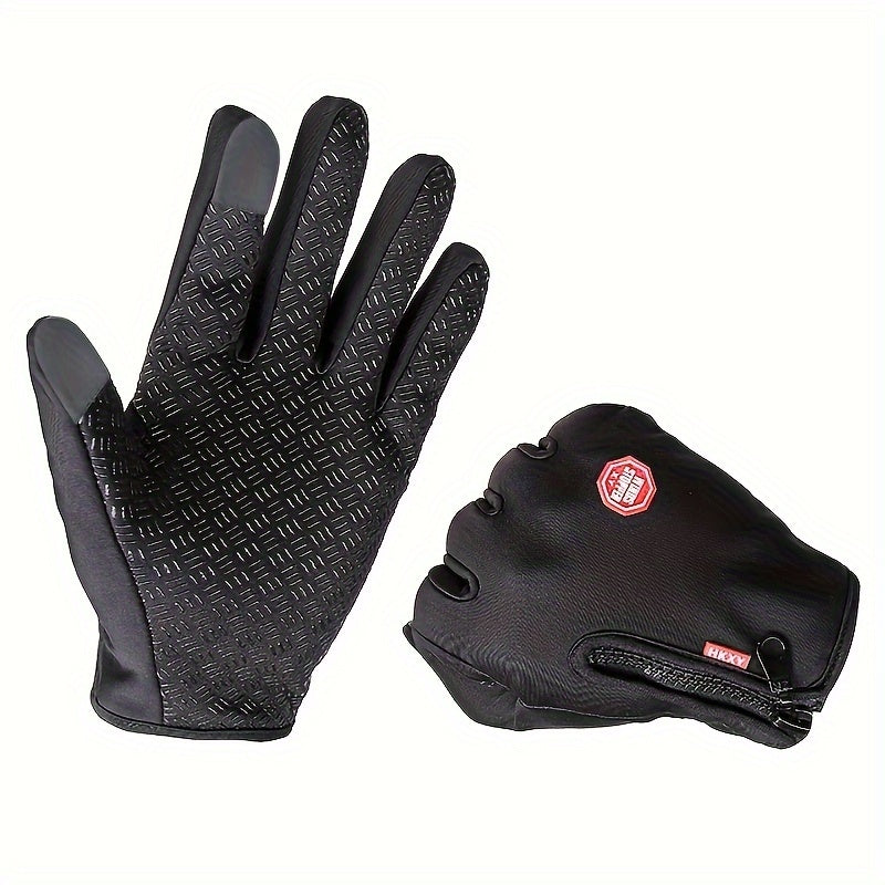 Winter Warm Fishing Gloves Windproof Waterproof Touch Screen Cycling Gloves