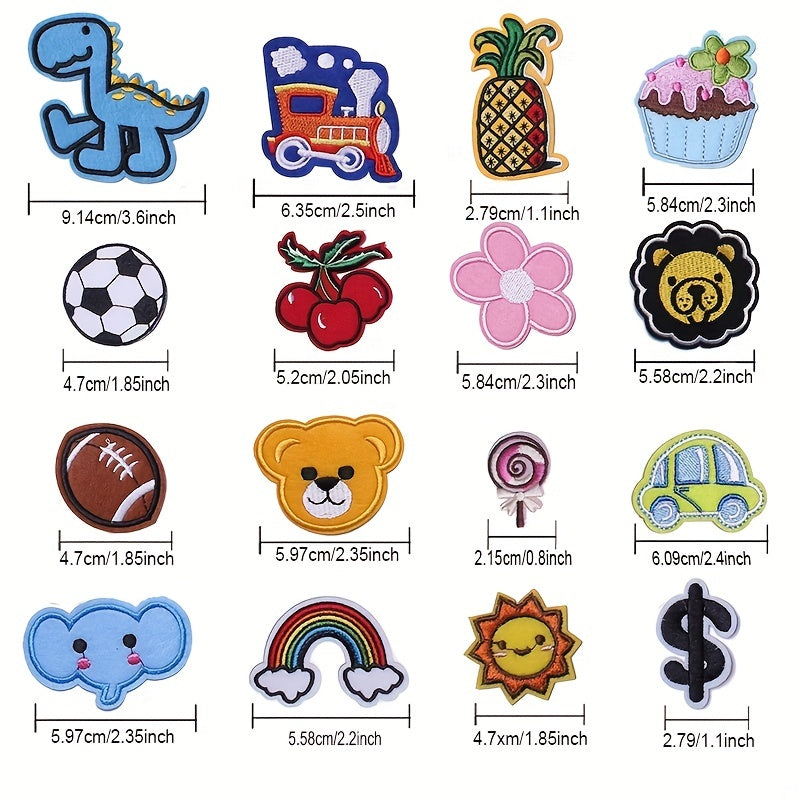 70pcs Random Iron On Patches Set For DIY Clothes Dress Hat Jeans Sewing