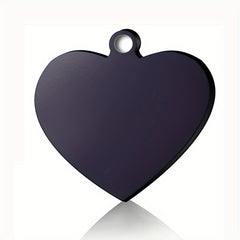 Personalized Dog ID Tag Heart Shape Engraved Stainless Steel Collar Tag