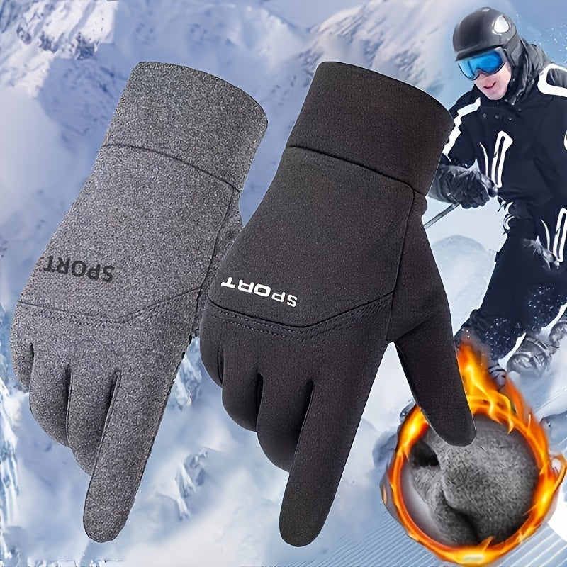 Winter Warm Thickened Gloves Windproof Waterproof Anti slip Touch Screen