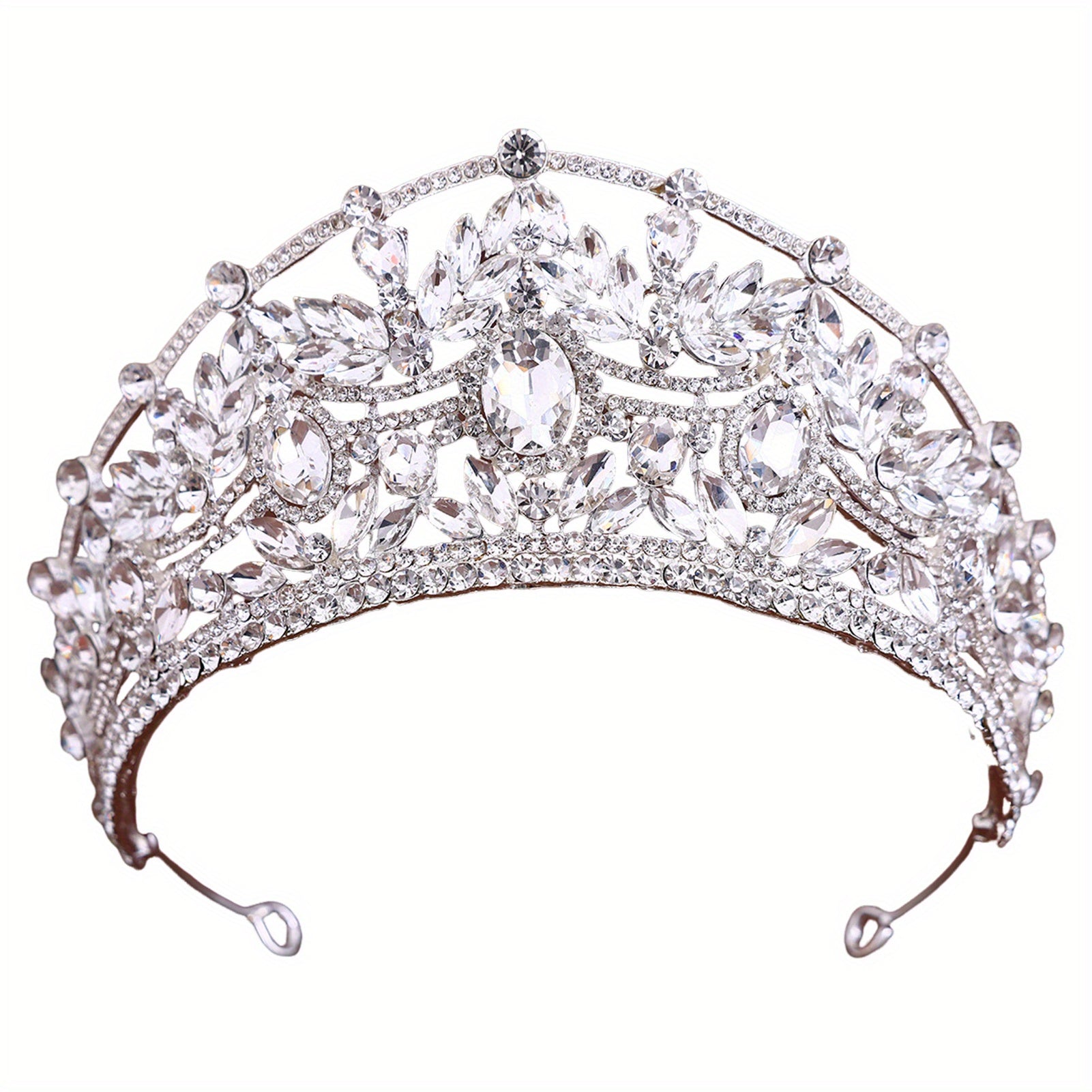 Sparkling Princess Tiara Crown Rhinestone Bridal Headpiece Hand Wash