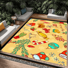 Christmas Room Carpet Waterproof Kitchen Rug Anti-Slip Mat
