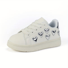 Girl's Solid Skate Shoes Non Slip Soft Sole Sneakers For Kids