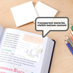 900pcs Transparent Sticky Notes 18 Pack Clear Self Adhesive Sticky Notes