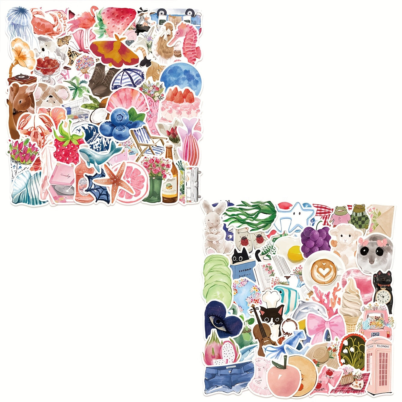 Cartoon Watercolor Theme Stickers Colorful Sealing Stickers