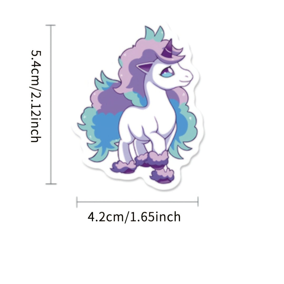 50pcs Unicorn Stickers Waterproof Vinyl Sticker Pack for Girls DIY Decoration