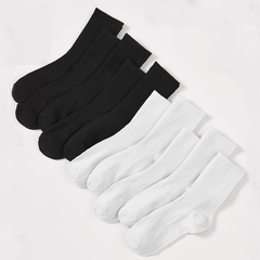 10 Pairs Ribbed Socks Soft Women's Mid Tube Stockings Hosiery